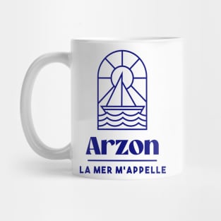 Arzon the sea is calling me - Brittany Morbihan 56 Sea Holidays Beach Mug